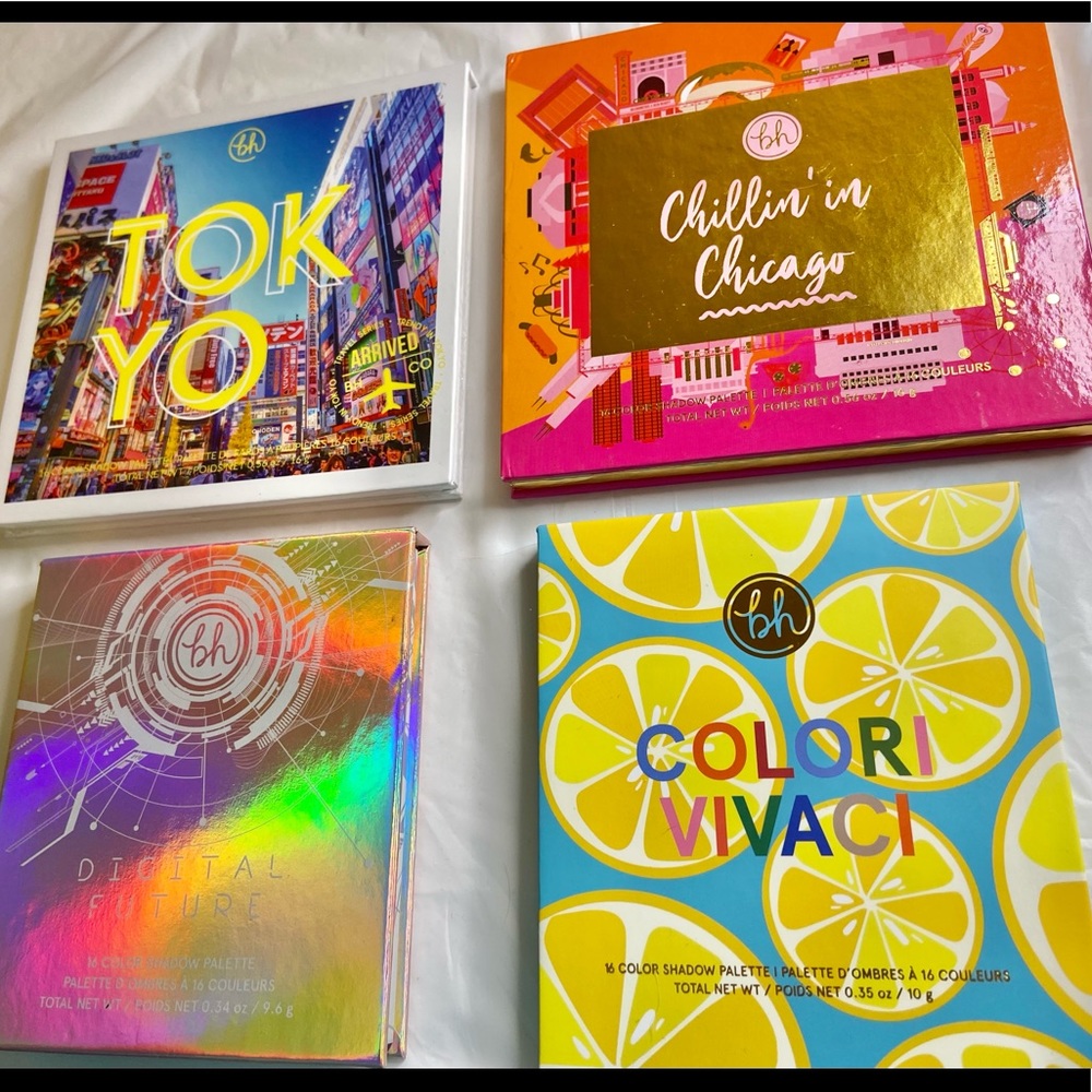 New lot of 4 BH Cosmetics Eyeshadow Palettes